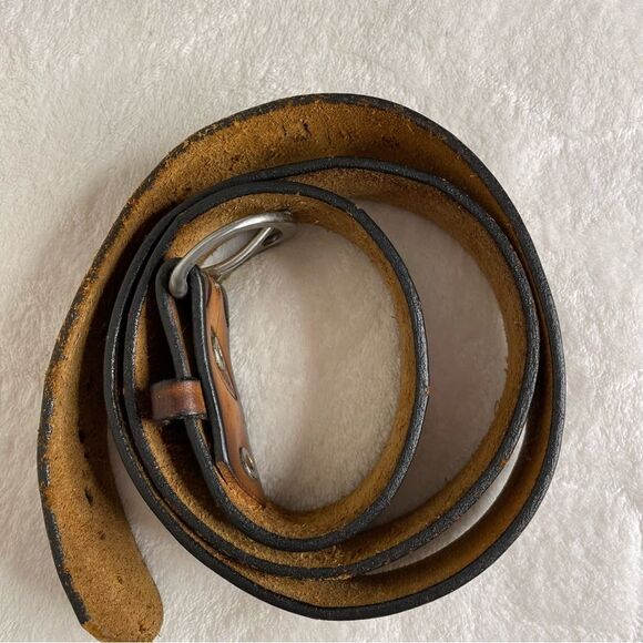 Hand Tooled Leather Belt Florida Gators Football Weathered Handcrafted Brown - Picture 16 of 16